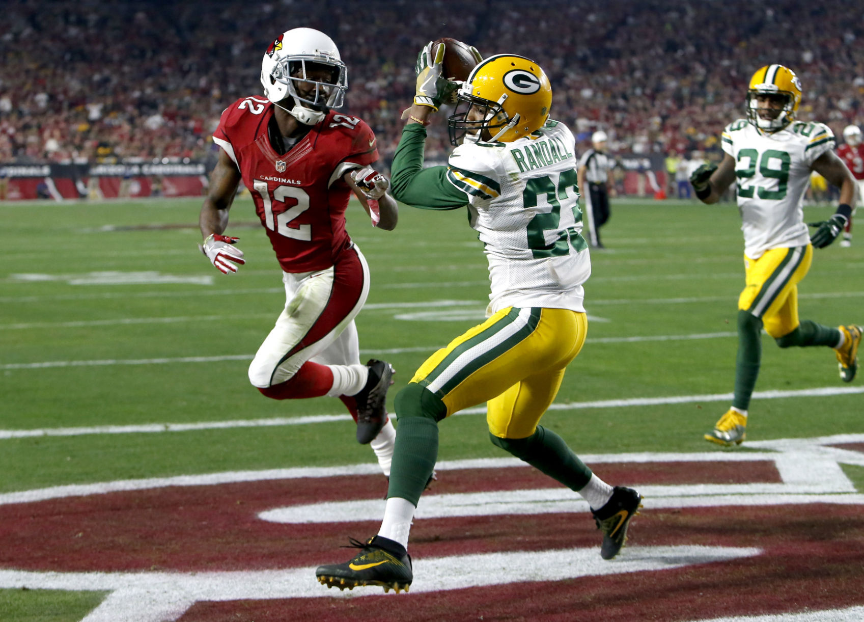 Damarious Randall interception, AP photo
